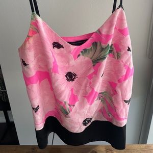 French Connection pink silk tank top size 2